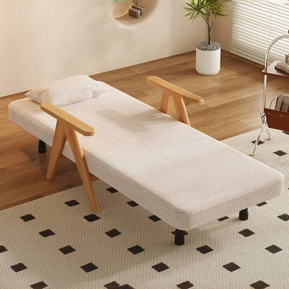 Sofá-Cama Retrátil 3 em 1 com Chaise - 2 Almofadas e Tecido Premium