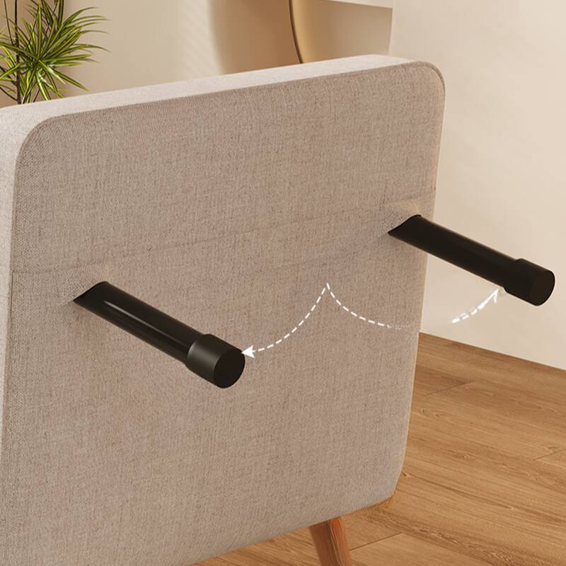 Sofá-Cama Retrátil 3 em 1 com Chaise - 2 Almofadas e Tecido Premium