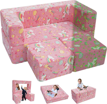 Sofá Infantil Modular MeMoreCool - Tema Espacial que Brilha no Escuro