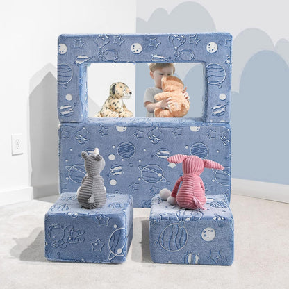 Sofá Infantil Modular MeMoreCool - Tema Espacial que Brilha no Escuro