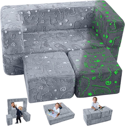 Sofá Infantil Modular MeMoreCool - Tema Espacial que Brilha no Escuro