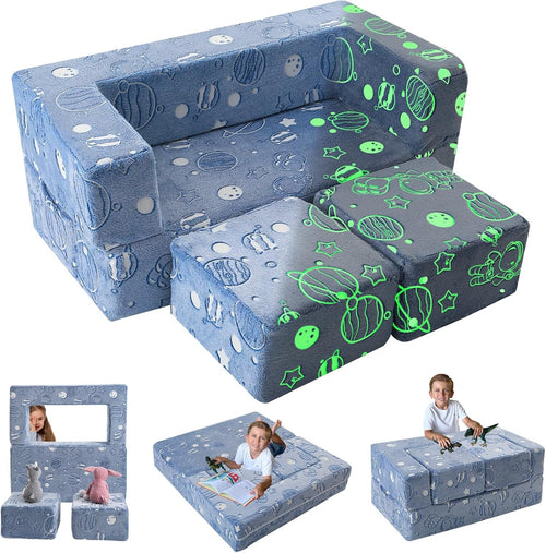 Sofá Infantil Modular MeMoreCool - Tema Espacial que Brilha no Escuro