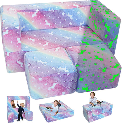 Sofá Infantil Modular MeMoreCool - Tema Espacial que Brilha no Escuro